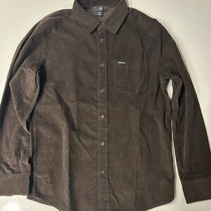 Volcom Dark Brown Corduroy Men's Shirt